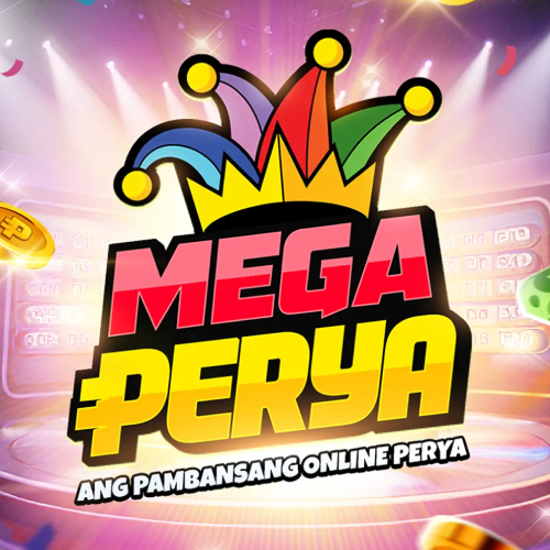Banner promoting Mega Perya Casino app with Android and iOS access options